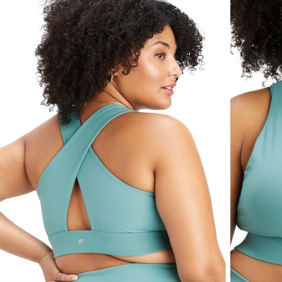 FABELTICS Oasis Twist Medium Impact Sports Bra in Storm Slate Size XXL/1X NWT - Picture 6 of 8